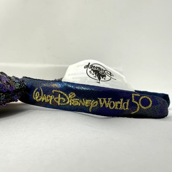 Walt Disney World 50th Anniversary Minnie Mouse Ears Headband Sequin Jeweled Bow main image 6